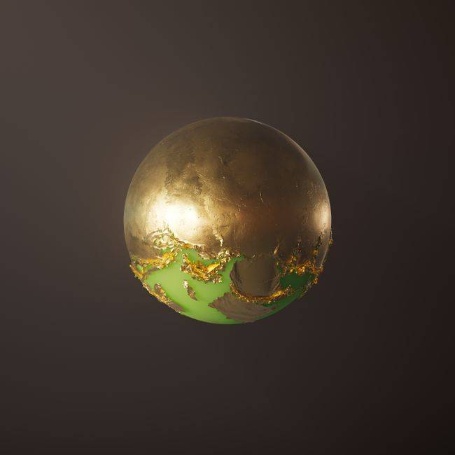 Aurelia Brass Globe Pendant